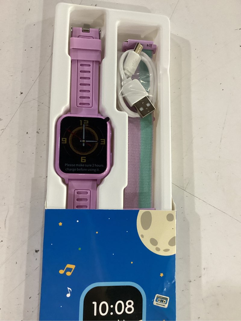 Condition photo showing Good Condition for smart watch for kids girls gift age 3-12 with 39 games alarm clock camera video music player pedometer flashlight 12/24 hr hd touch screen kids smart watch birthday toys for 4 5 6 7 8 9 10 year olds purple