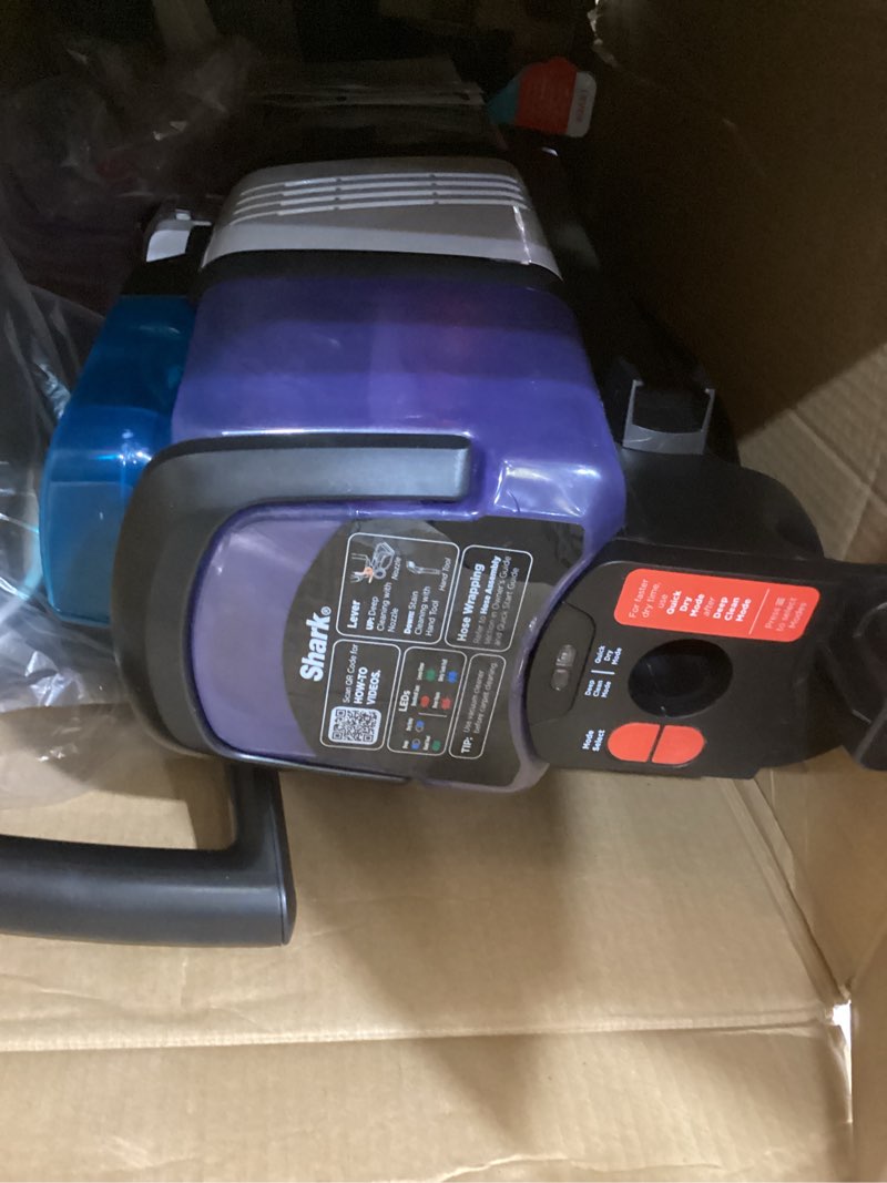 Condition photo showing As Is for Shark CarpetXpert with StainStriker Upright Carpet, Area Rug & Upholstery Cleaner with Pet Mess Extractor Tool, Perfect for Pets, Carpet Shampooer, 3 Cleaning Tools, Cleaning Solutions, White, EX201 CarpetXpert w/ StainStriker