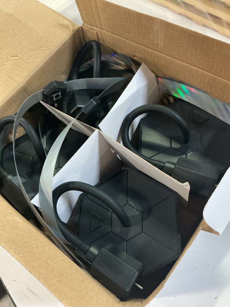 Condition photo showing New/Like New for pimag fly fans for tables, fly repellent fan outdoor indoor keep flies away, fly repellent fans for tables with holographic blades for picnic, party, restaurant, kitchen, and bbq, 4 pack black