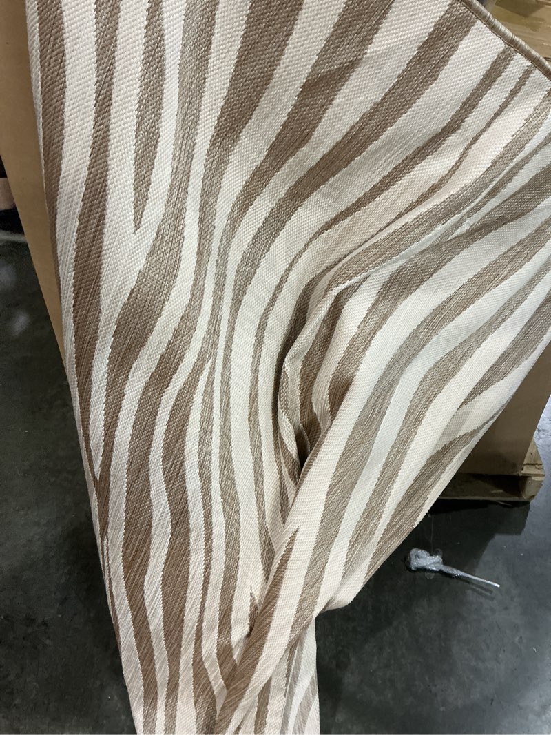 Condition photo showing Good Condition for 5'x7' wavy striped rectangular woven outdoor area rug ivory - threshold