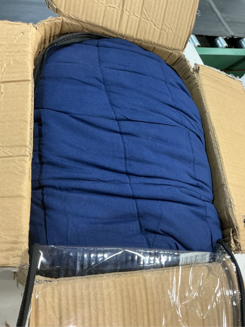 Condition photo showing Good Condition for yescool weighted blanket (5 lbs, 36" x 48", blue) cooling heavy blanket for sleeping perfect for 40-60 lbs, breathable blanket with premium glass bead, machine washable blue 36x48-5 lbs