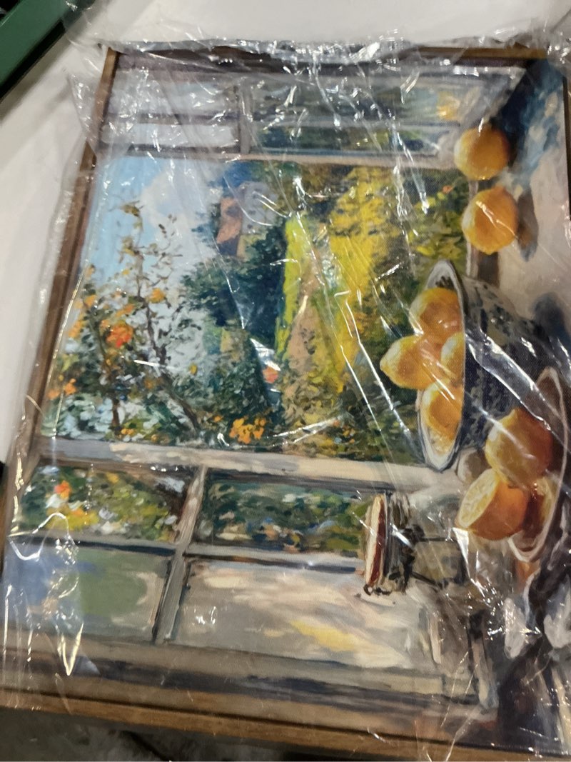 Condition photo showing New/Like New for framed vintage kitchen wall art rustic yellow lemon painting wall decor rustic farmhouse kitchen pictures prints retro fruit still life painting artwork for living room dining home decoration 12x16 yellow lemon 16"l x 12"w