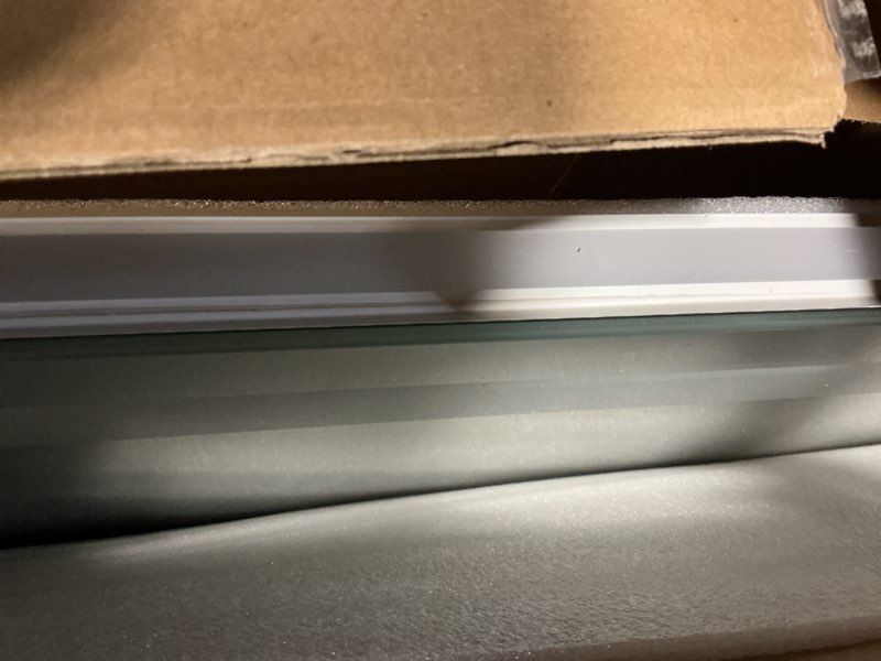 Condition photo showing New/Like New for loaao 40"x34" led bathroom mirror with lights, anti-fog, dimmable, backlit + front lit, lighted bathroom vanity mirror for wall, memory function led 40"l x 34"w