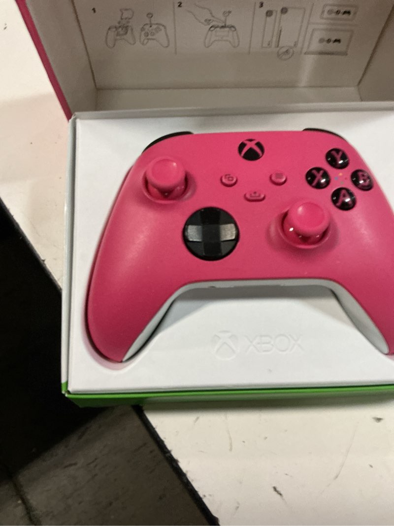 Condition photo showing New/Like New for xbox wireless gaming controller (2025) – deep pink – play on, windows, android, ios, firetv sticks, smart tvs, vr headsets