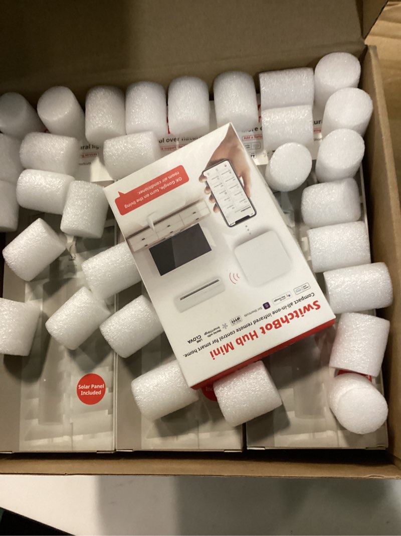 Condition photo showing As Is for switchbot smart electric motorized blinds kit - 3pack with 2.4g wifi remote control, solar powered, compatible with alexa, google home and siri, light sensing control, unlimited group control