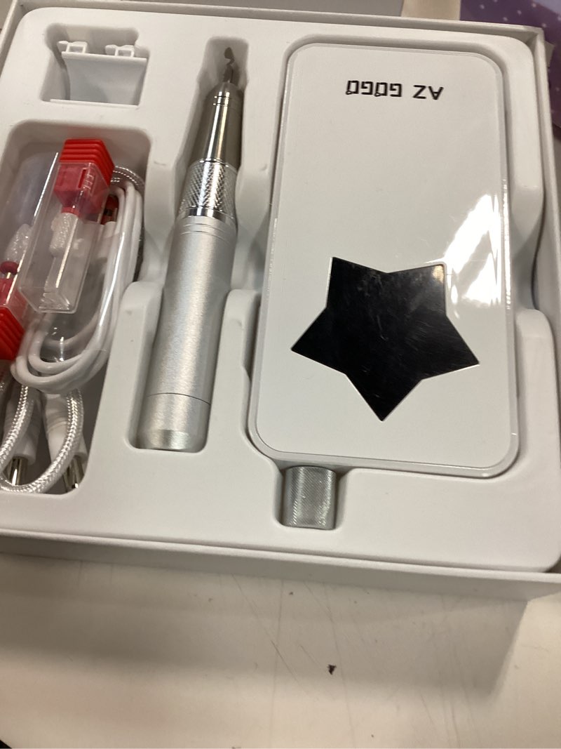 Condition photo showing Good Condition for professional nail drill machine, az gogo 40000rpm rechargeable electric portable nail drill for acrylic gel nails, powerful pro efile coreless motor quieter, high efficiency for salon or home diy