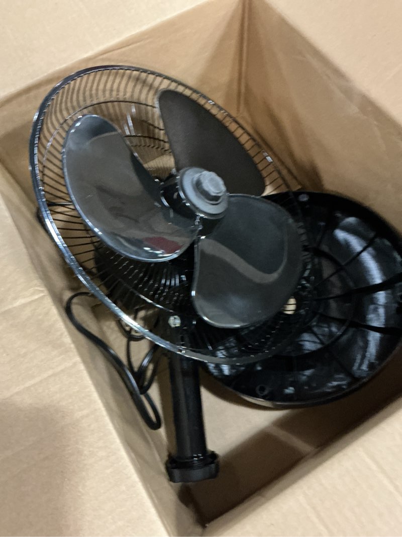 Condition photo showing Good Condition for HOLMES 12" Table Fan, 75° Oscillation, 3 Speeds, 15° Adjustable Head Tilt, Ideal for Home, Bedroom or Office, Black Black 12 Inch