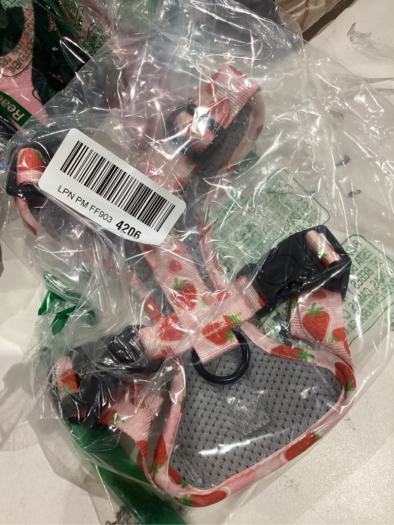 Dog Breathable Harness for Summer, No Pull Adjustable D-Ring Reflective Harness Webbing Walking Harness for Small Meduim Large Dogs (Pink, S) S Pink