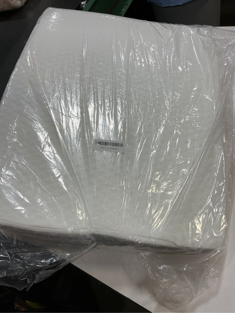 Condition photo showing As Is for Knee Pillow for Back Sleeping, 8” Knee Wedge Pillow to Elevate Knee, Leg Pillow for Back Pain Relief, Triangle Pillow, Leg Elevation Pillows for After Surgery, Blood Circulation, White/Grey