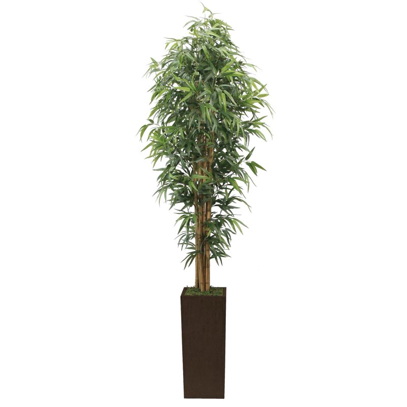 7'Bamboo Tree In Brown/Bronze-Colored Wood Pot (Box 1 Of 2)