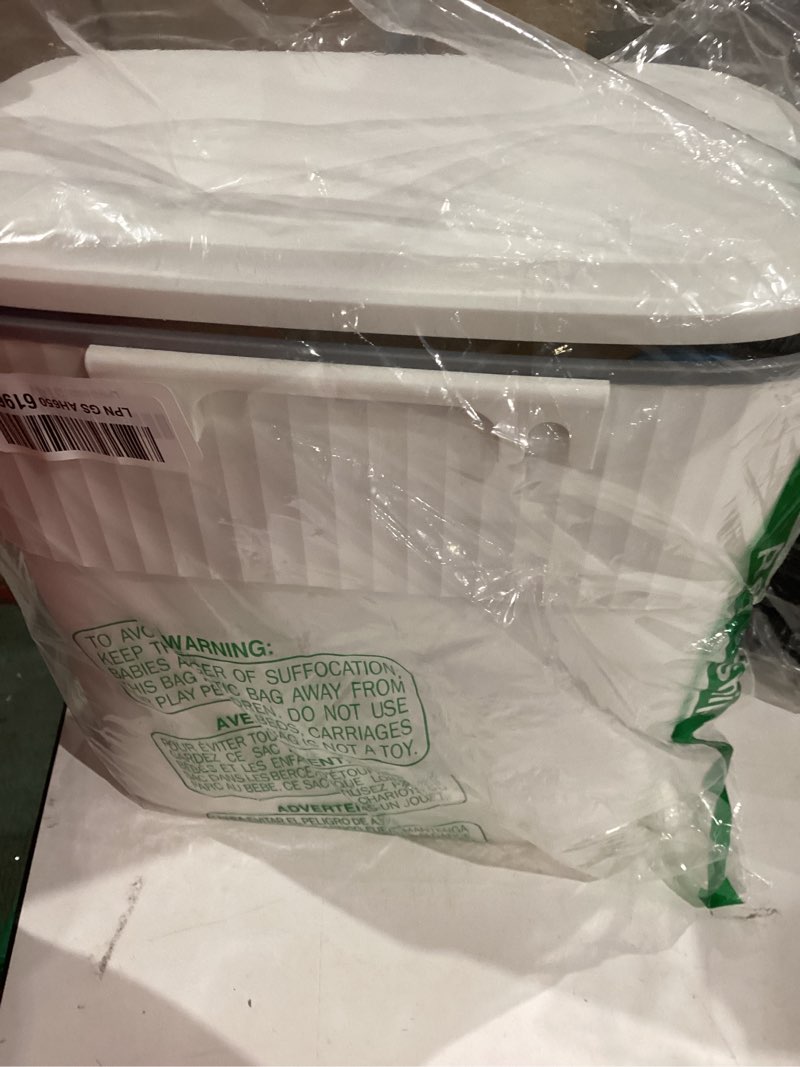 Condition photo showing Good Condition for elpheco hanging trash can with lid 2.5 gallon kitchen compost bin for under sink, plastic wall-mounted garbage can, small kitchen trash bin, small trash can with lid for cupboard countertop