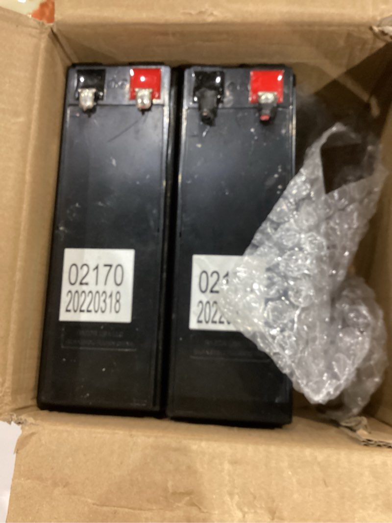 Condition photo showing As Is for sefepoder 12 volt 7ah rechargeable sealed lead acid battery 2 pack (f1 terminals) 12v 7ah 2 pack