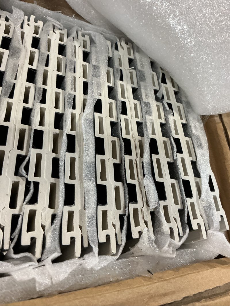 Condition photo showing Good Condition for ritollo 18pack wpc wainscoting panels, 48.2 x 6.2 inches 3d accent slat wall panels for interior wall decor, fluted wood paneling for living room, tv background, office, bedroom(matte black) 48.2*6.2in matte black