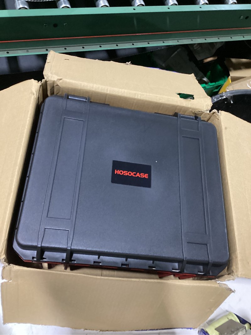 Condition photo showing Good Condition for case for milwaukee air compressor accessories: waterproof for m18 2848-20 | hard case with foam for cordless tire inflator, air pump storage box for milwauke tool, 3.0-12.0 battery, charger (case only) black & red