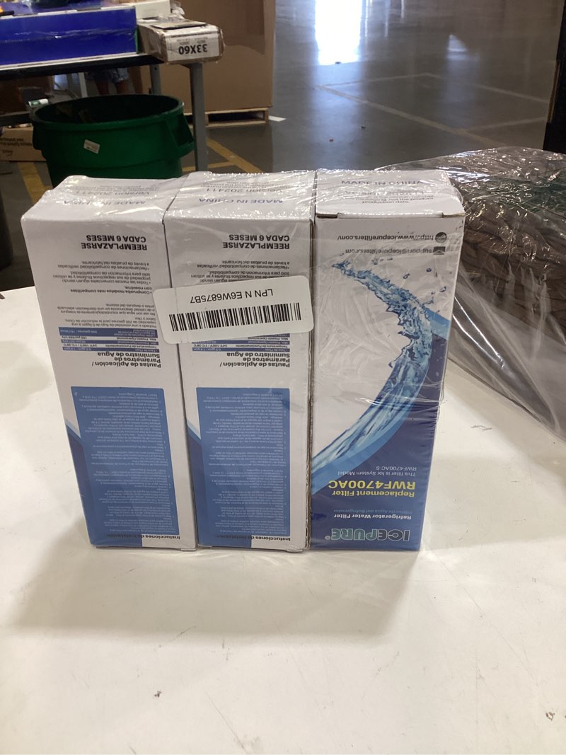 Condition photo showing Good Condition for icepure adq73613401 refrigerator water filter compatible with lg lt800p, lt800pc, adq736134, adq73613402, adq75795104, kenmore 9490, lsxs26326s, lmxc23746s, lmxc23746d, lsxs26366s, rwf3500a, 3 pack standard 3 count (pack of 1)
