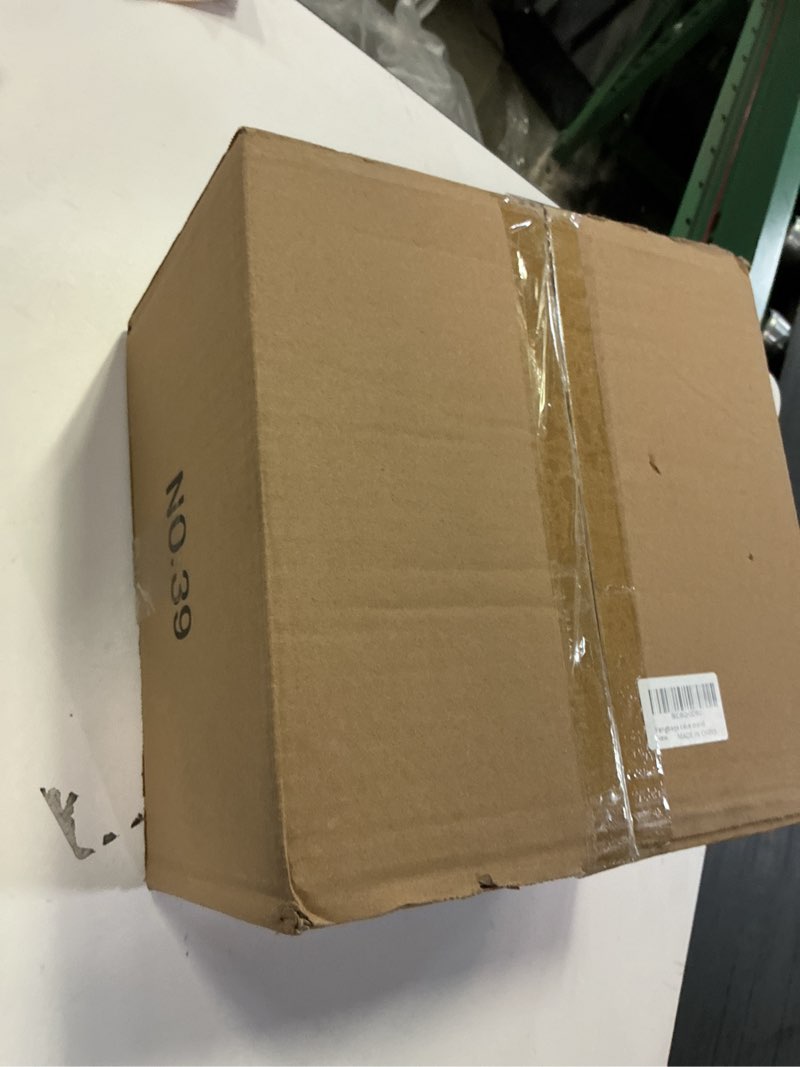 Condition photo showing New/Like New for Yangbaga Glass Cake Stand with Lid,11in Wooden Rotating Cake Stand with Dome Cover, Cake Plate Display Server Tray for Birthday Kitchen Party High base + Rotating + Glass Lid Stand