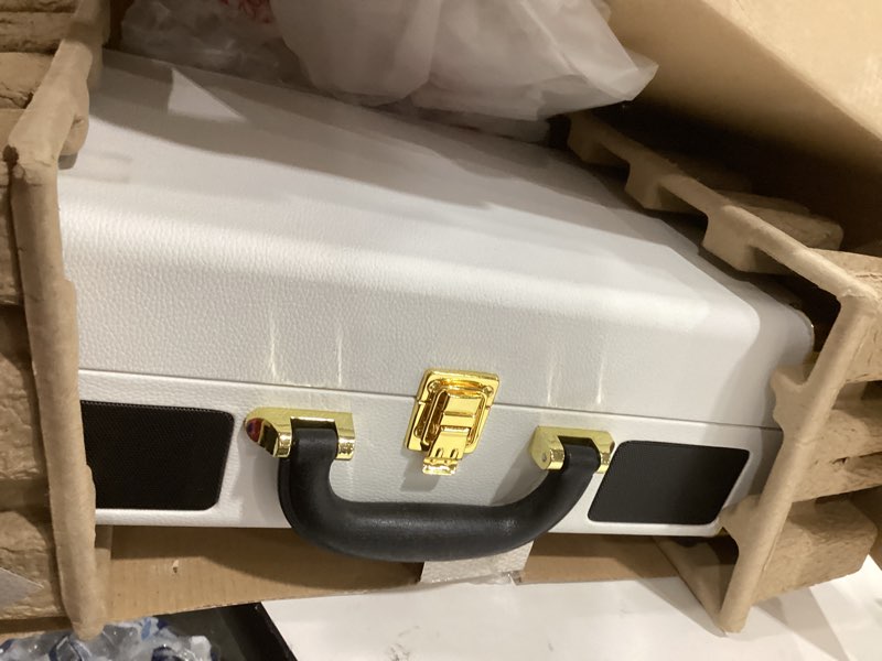 Condition photo showing Good Condition for victrola journey bluetooth portable suitcase record player â€“ with built-in speakers, 3 speed vinyl record player, rca out, headphone jack (white)