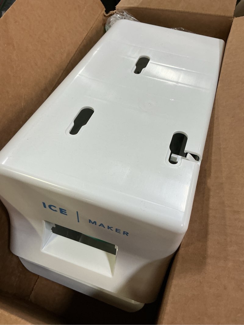 Condition photo showing As Is for ice maker kit for select frigidaire top mount refrigerators - white