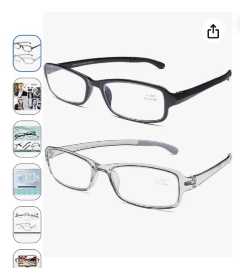 DOOViC 2 Pack Reading Glasses for Women Men TR90 Flexible Lightweight Blue Light Blocking Computer Readers