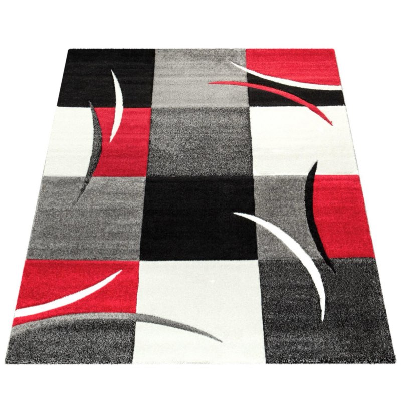 Maya Area Rug Checkered With Contour Cut - 63" X 91"