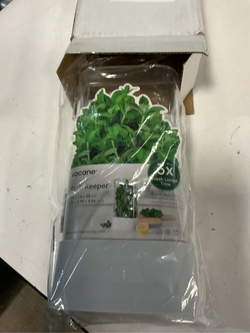 Condition photo showing Good Condition for vacane Herb Keeper for Refrigerator, Fresh Herb Saver Herb Storage Containers, Cilantro Container for Fridge Asparagus Container, Dishwasher Safe