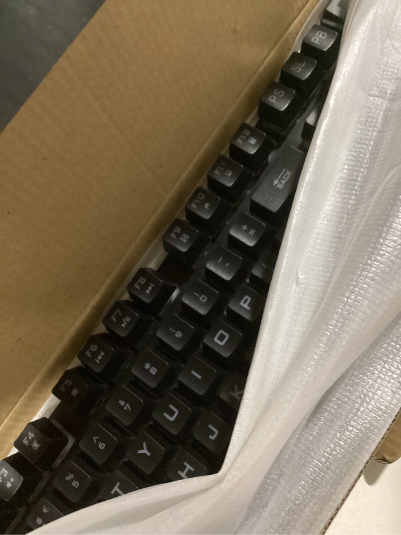 Condition photo showing Good Condition for chonchow wireless gaming keyboard, rechargeable 104 key rainbow led light up keyboard for pc ps4 ps5 xbox one laptop, teclado inalmbrico, black (wireless)