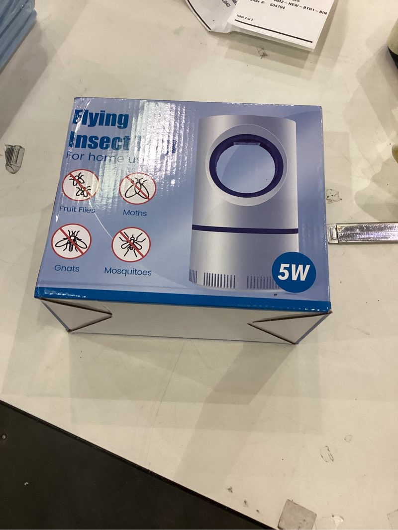 Condition photo showing New/Like New for Fan Powered Fruit Fly Trap Flying Insect Traps Indoor Bug Catcher for Mosquitoes Gnats Fruit Flies Mosquito Killer Effective Blue & UV Light (2, White) White 2