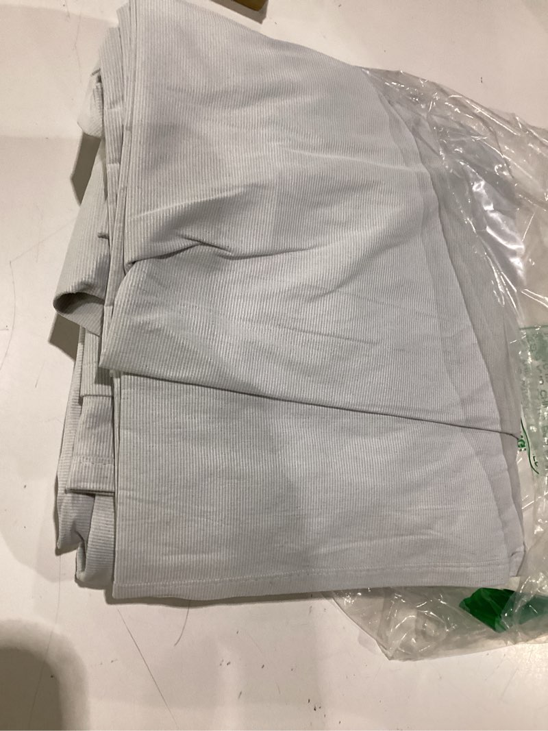 Condition photo showing As Is for chyhomenyc window blackout curtain liners with 18 rings, thermal insulated 100% blackout liner for 90 inch curtains, each 50wx86l, 2 liners per set with 18 pieces rings greyish white 50"w x 86"l (pack of 2)