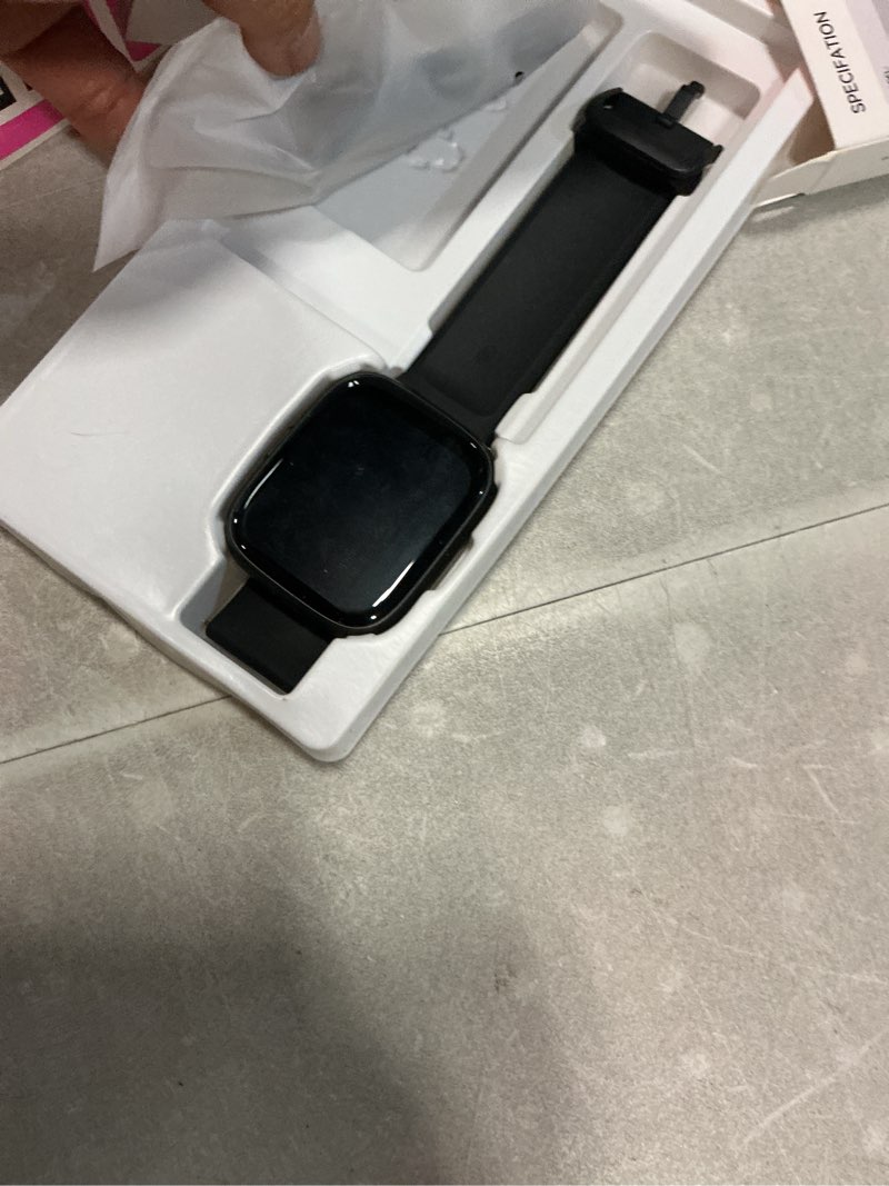Condition photo showing Good Condition for smart watch with alexa built-in, 1.83" hd touchscreen fitness tracker with bluetooth calling, fitness watch with heart rate/sleep monitor, 120+ sports modes, ip68 waterproof smartwatch for android ios black