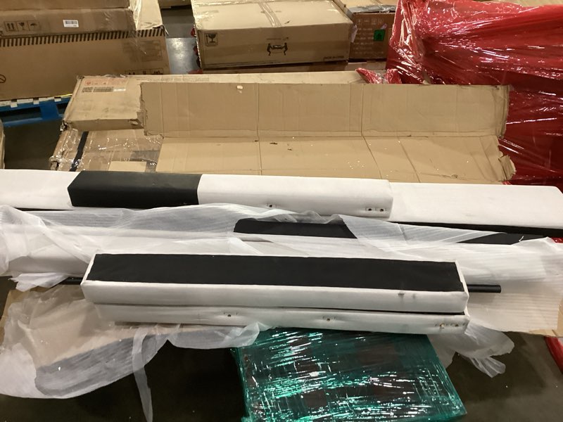 Condition photo showing Good Condition for Merax Modern Upholstered Platform Bed Frame with USB Ports & Trundle Bed, Floor Sofa Day Bed with St