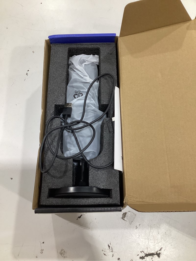 Condition photo showing Good Condition for aokeo microphone for pc, ak-10 usb/xlr dynamic desktop microphone for gaming,podcast,streaming with rgb light,volume control,mute button,noise reduction black