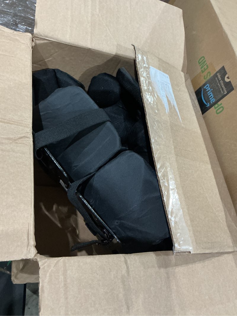 Condition photo showing Good Condition for champro gauntlet i youth shoulder pads black, blue large