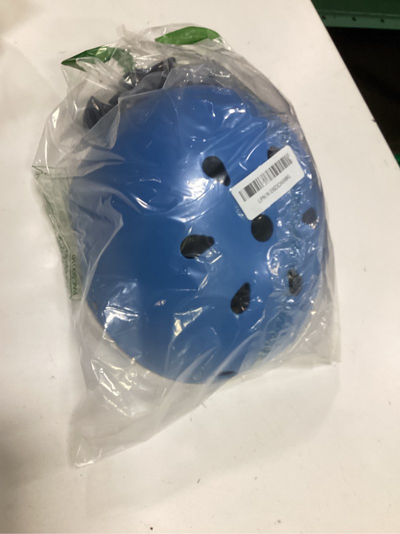 Condition photo showing Good Condition for kids bike helmet, adjustable and multi-sport, from toddler to youth, 3 sizes blue small: 18.9" - 21.3"