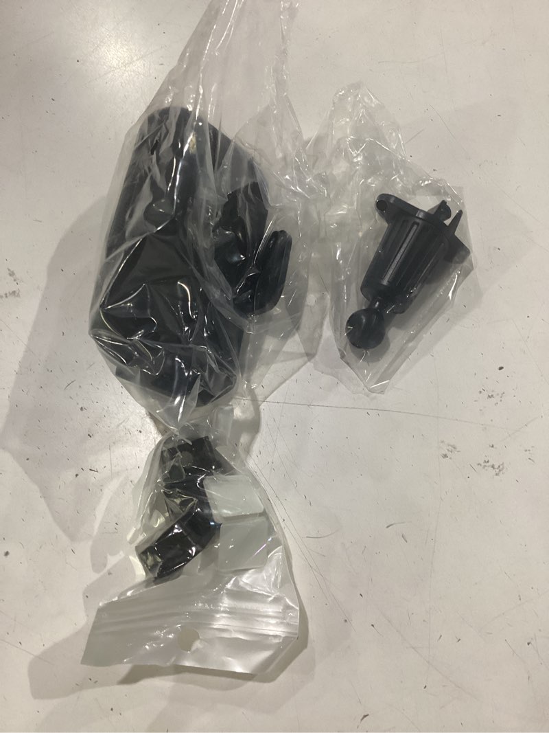 Condition photo showing New/Like New for upgraded car phone holder, metal hook clip car vent phone mount, hands-free vent phone holders for your car, compatible with iphone series, android and all smartphones, equipped with cable manager