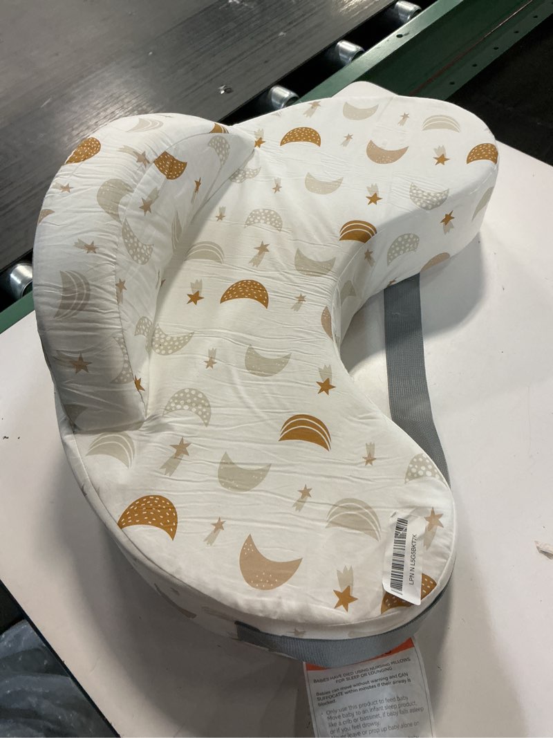 Condition photo showing As Is for Momcozy Innovative Safety Guard Nursing Pillow - Firm & Springy Memory Foam - Stable, Ergonomic Support & Comfort - Wider Breastfeeding Cushion, Adjustable, Removable Cover, Baby Safety Certified Starry Sky CozyLite