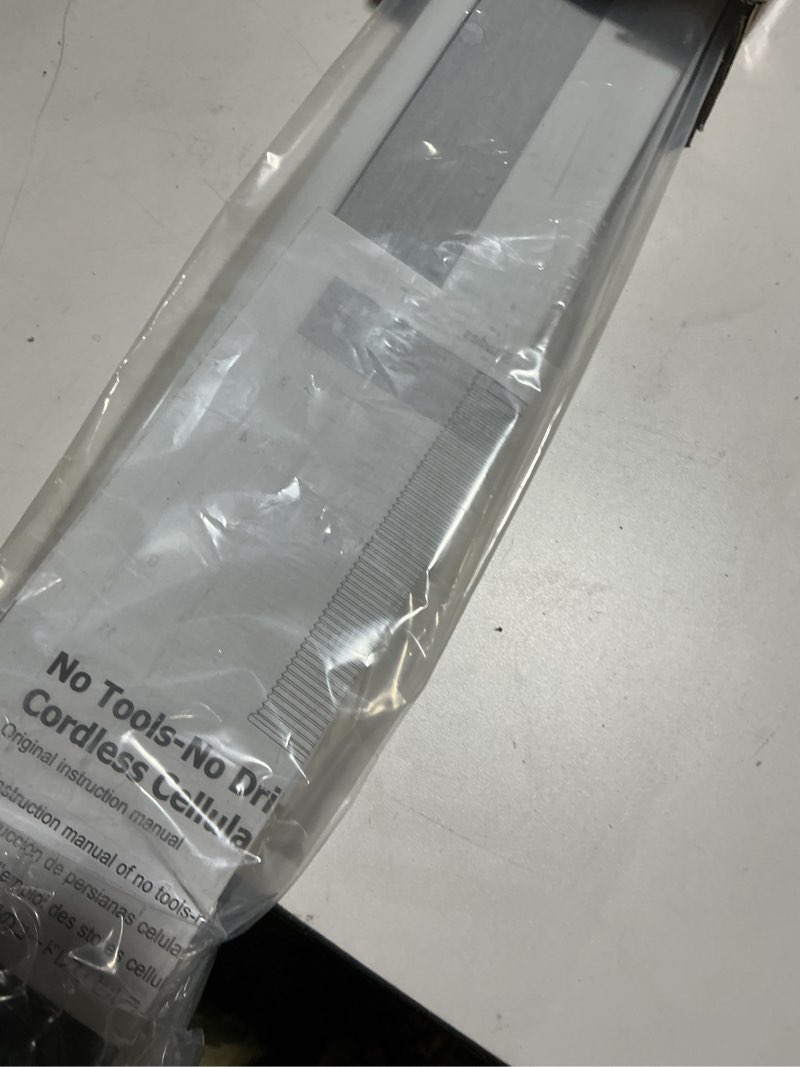 Condition photo showing Good Condition for LazBlinds Cordless Cellular Shades, No Tools No Drill Blackout Honeycomb Shades Pleated Blinds for Windows, 41'' W x 48'' H, Silver White Blackout-silver White 41'' W x 48'' H