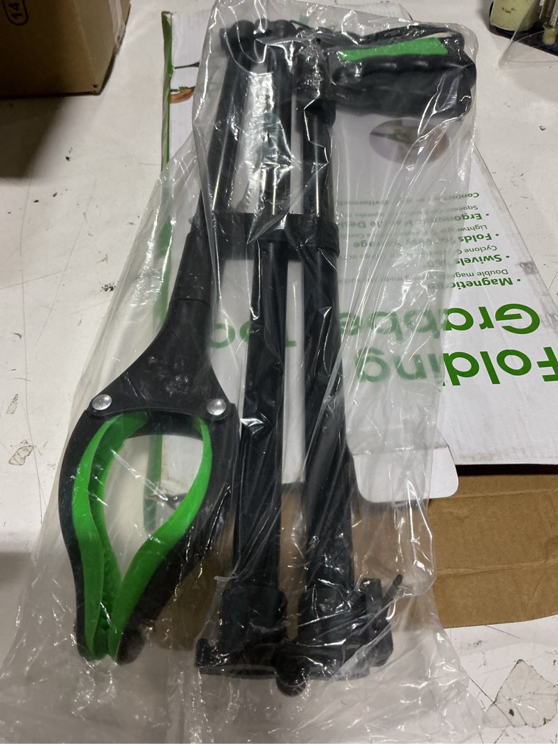 Condition photo showing New/Like New for 52" extra long grabber reacher tool, foldable reacher grabber pickup tool with strong magnetic & 360° rotating anti-slip jaw, extension trash picker upper grabber for indoor & outdoor 52 inch