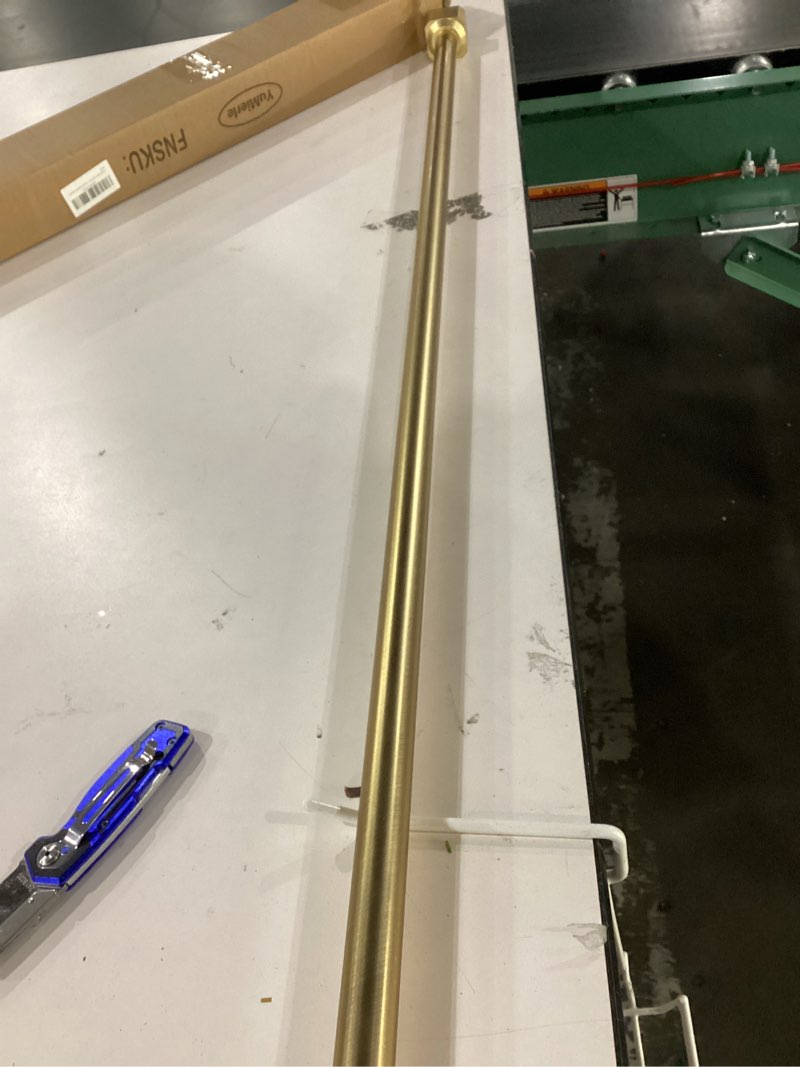 Condition photo showing New/Like New for 1 inch Double Curtain Rod 36 to 72 Inches (3-6 Feet),Telescoping Heavy Duty Double Drapery Rod,Premium Aluminum Finials with Brackets 36-72" Warm Gold