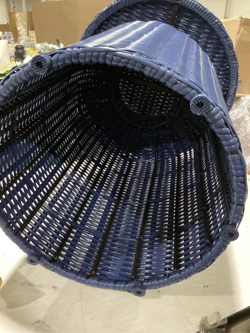 Condition photo showing Good Condition for 21.65" all-weather wicker round monochromatic outdoor patio bistro table navy - threshold™