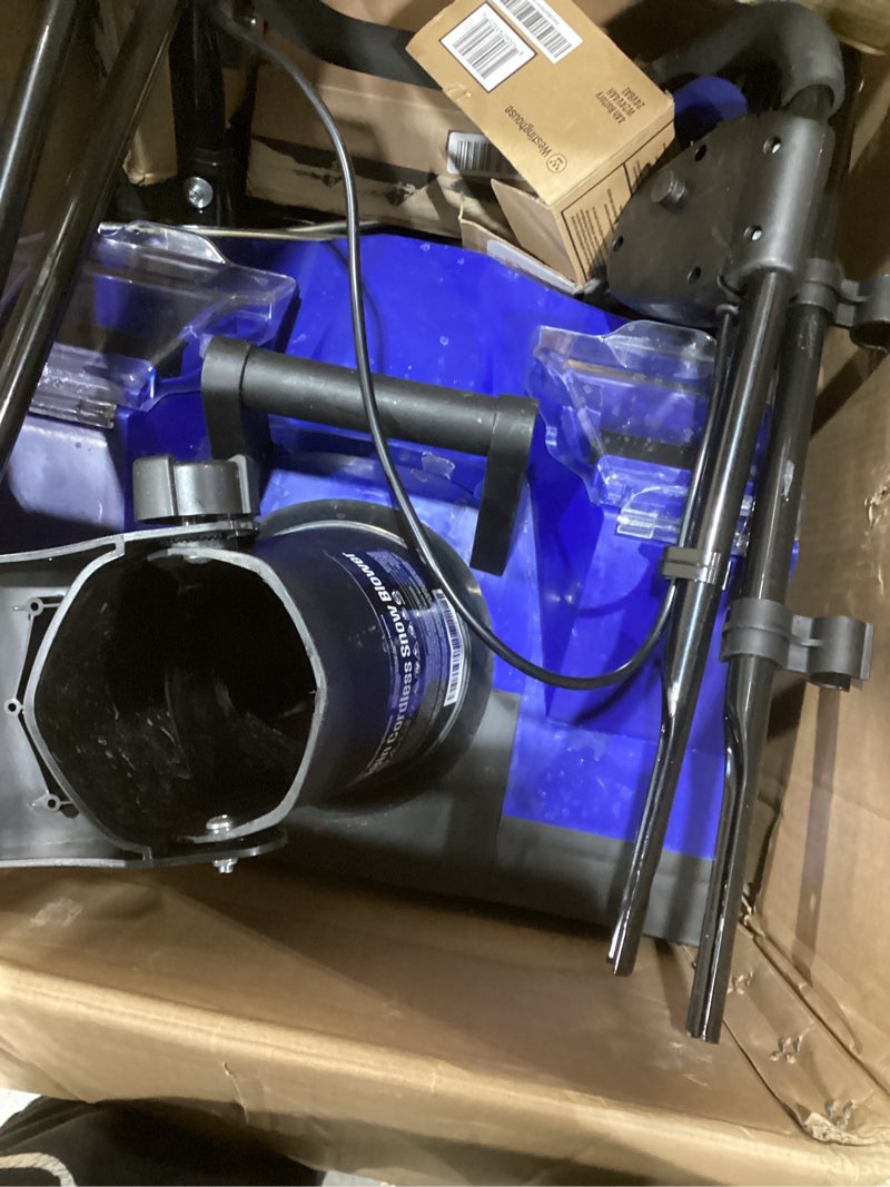 Condition photo showing As Is for Westinghouse WSnow18 48V Cordless Snow Blower 18 Inch Kit, Steel Auger, LED Light, 1200W Brushless Motor, 25ft Throwing Distance, Plows 650lbs/min, Compatible with Snow Joe Batteries 18 Inch with Battery/Charger