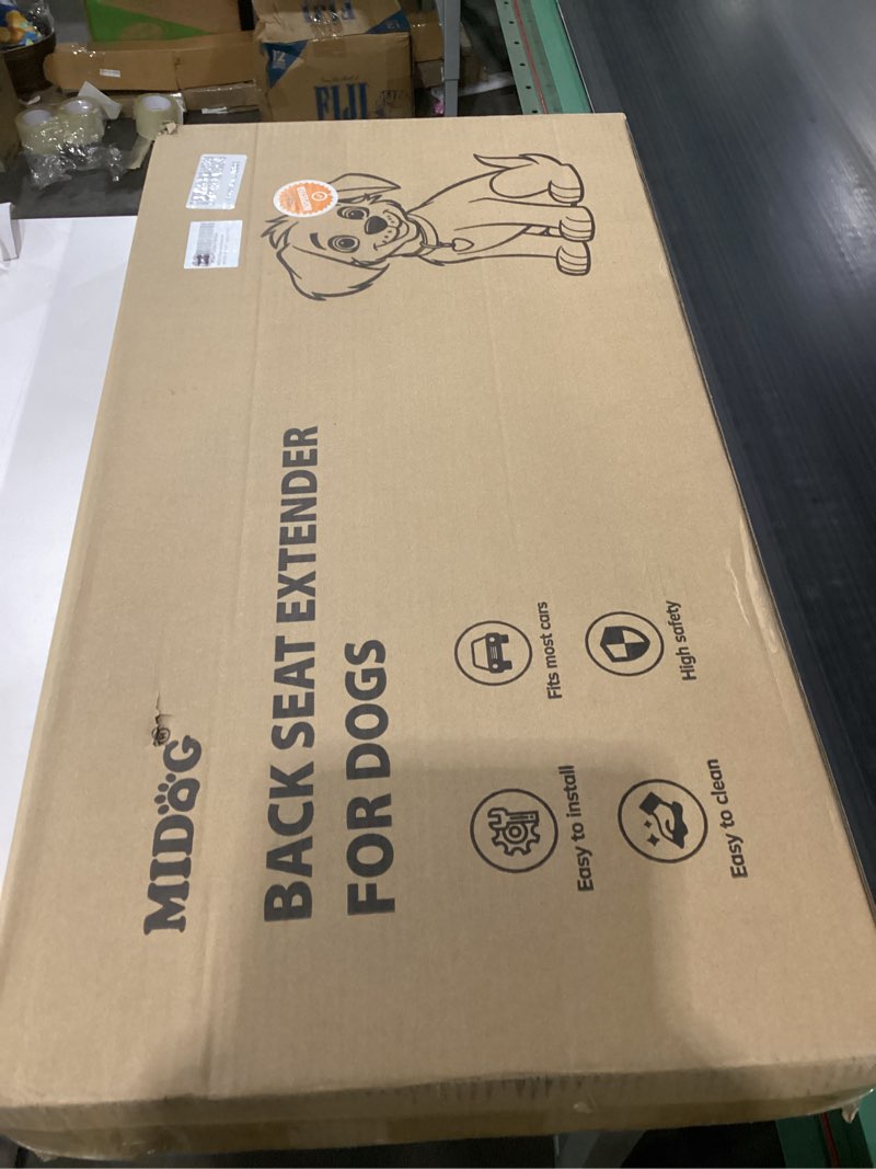 Condition photo showing New/Like New for MIDOG Back Seat Extender for Dogs - Hard Bottom Dog Car Seat Cover for Back Seat,Dog Seat Cover Hard Bottom Holds 400lbs,Compatible with Child Seat,Perfect for SUV & Car(Black,XL)