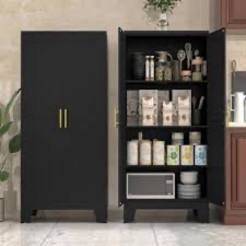Product used an incomplete, Mercer41 Stand Alone Kitchen Jalian Furniture With 2 Doors And 3 Shelves