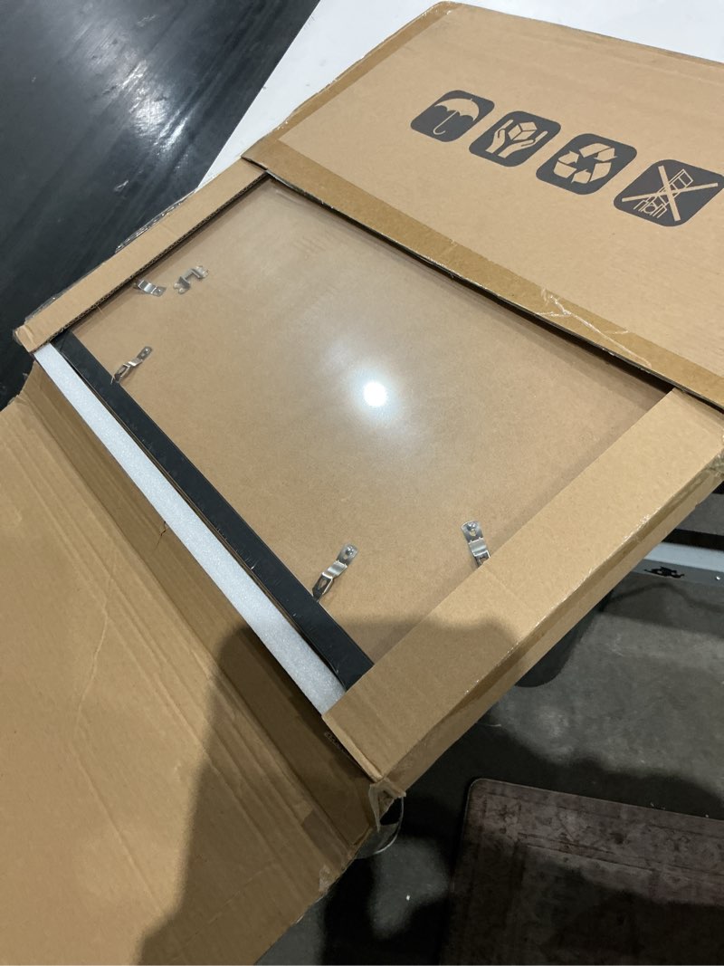 Condition photo showing New/Like New for 20x20 collage picture frame with tempered glass - photo frame collage fit one 8x10, four 5x5 and six 4x6 photos or use as one 20x20 frame, 2 pack, black black 20x20-2pack