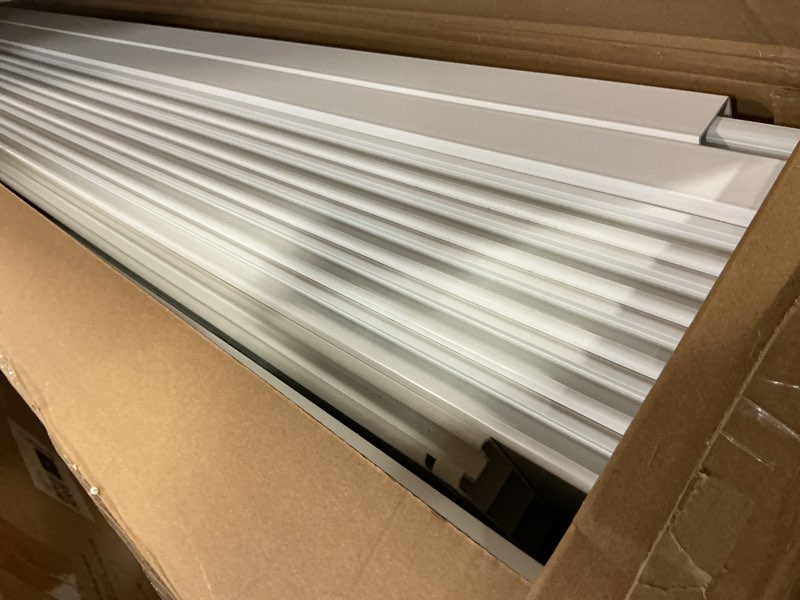 Condition photo showing Good Condition for vevor outdoor privacy screens, 50" w x 50" h air conditioner fence, pool equipment enclosure, horizontal vinyl privacy fence, perfect to enclose trash can and a/c units (2-panel) white horizontal-50" x 50"(2-panel)