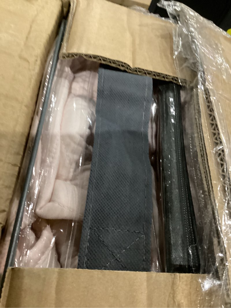 Condition photo showing As Is for Madison Park Daybed Cover Set-Trendy Damask Quilting with Scalloped Edges All Season Luxury Bedding with Bedskirt, Matching Shams, Decorative Pillow, 75"x39", Tuscany Blush, 6 Piece 75"x39" Blush