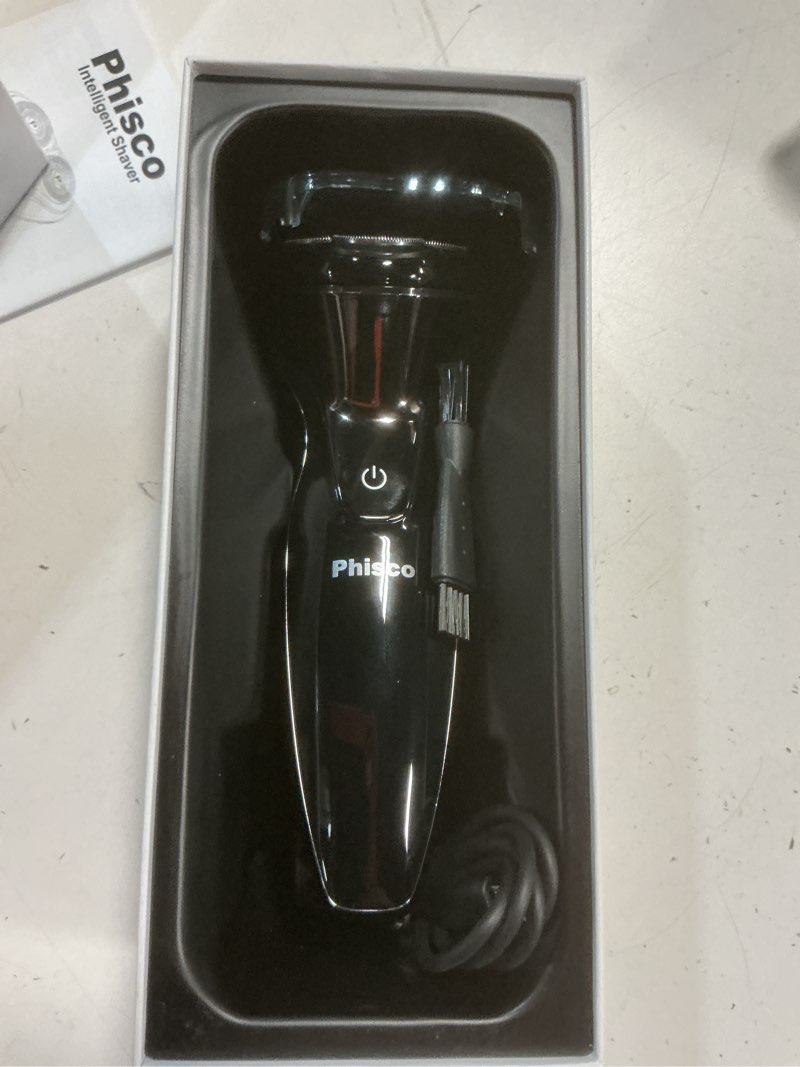 Condition photo showing New/Like New for electric razor for men with pop-up trimmer, rechargeable ipx7 waterproof electric shaver, fast charging shavers for men, 120mins runtime, gentle on sensitive skin black