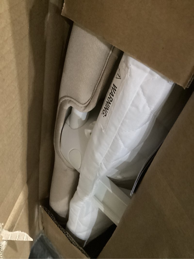 Condition photo showing As Is for bassinet bedside sleeper - all-mesh design, portable bedside bassinet for baby with washable mattress, 5 adjustable heights?beige?
