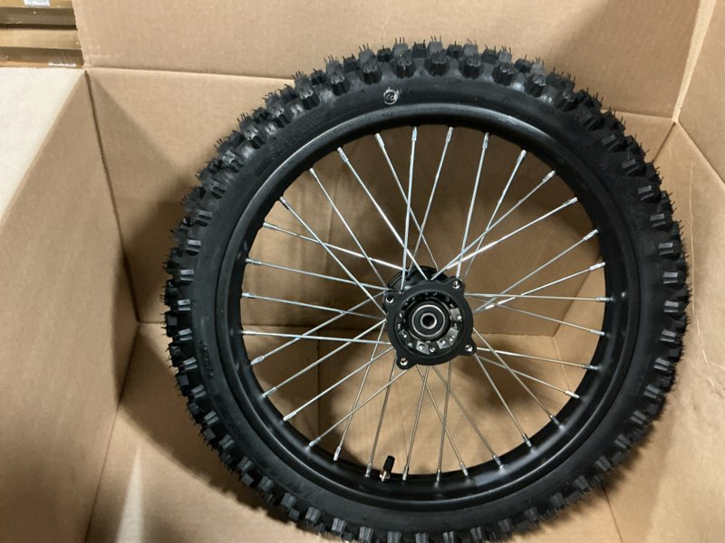 Condition photo showing As Is for Front 70/100-17 2.75-17 Tire and Inner Tube for KLX125 KLX140 KX85 TTR125 YZ80 YZ85 RM80 CR80 CT90 DRZ125 TaoTao DB17 Apollo RFZX18 Coolster Dirt Pit Bike Off Road Motocross Heavy Duty 70/100-17 Tire