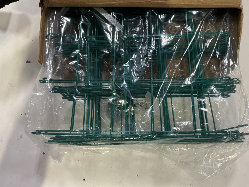 Condition photo showing Good Condition for ousheng 20ft green garden fence for dog, easy assembly decorative fencing rustproof metal wire panel border for outside, small animal barrier for yard outdoor, grids 20' (l)