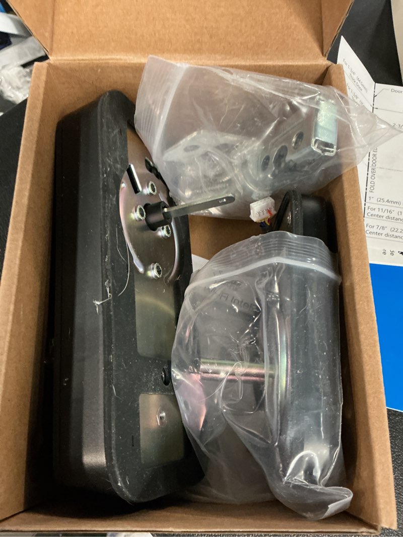 Condition photo showing As Is for wyze auto-lock bolt, fingerprint keyless entry door smart bluetooth deadbolt replacement, backlit keypad, ipx5 weatherproof, in-app history and scheduled access, bhma, ul 20-min fire rated
